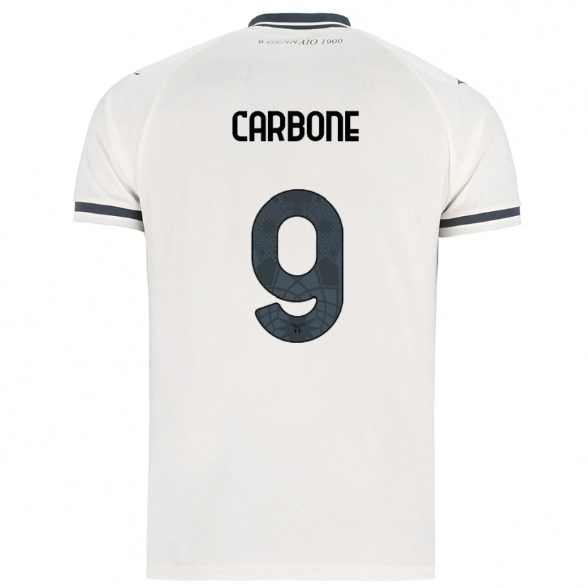 Danxen Børn Giovanni Carbone #9 Hvid Navy Udebane Spillertrøjer 2025/26 Trøje T-Shirt