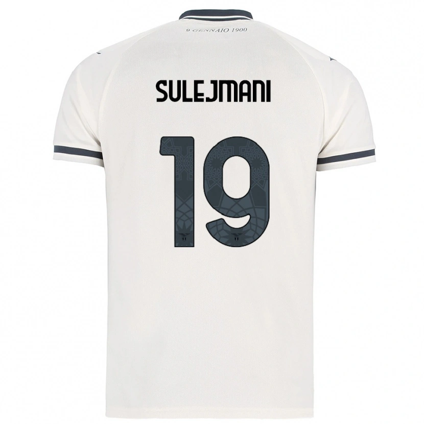 Danxen Børn Flavio Sulejmani #19 Hvid Navy Udebane Spillertrøjer 2025/26 Trøje T-Shirt