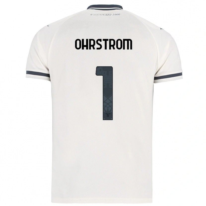 Danxen Børn Stephanie Ohrstrom #1 Hvid Navy Udebane Spillertrøjer 2025/26 Trøje T-Shirt