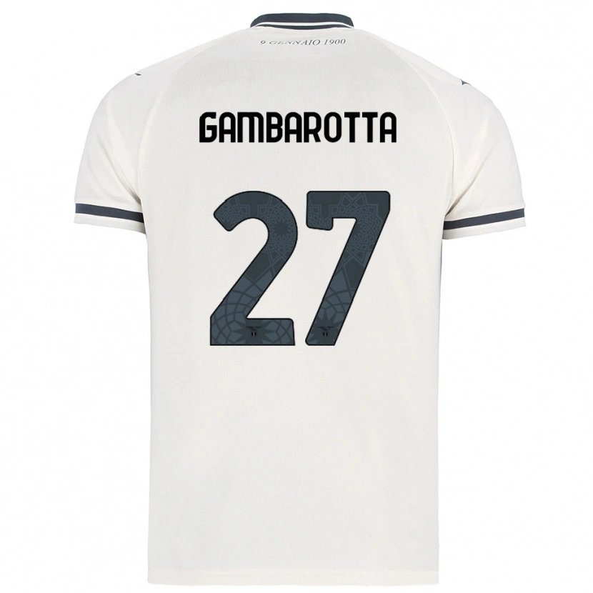 Danxen Børn Margot Gambarotta #27 Hvid Navy Udebane Spillertrøjer 2025/26 Trøje T-Shirt
