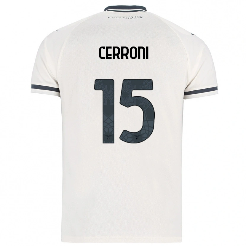 Danxen Børn Leonardo Cerroni #15 Hvid Navy Udebane Spillertrøjer 2025/26 Trøje T-Shirt