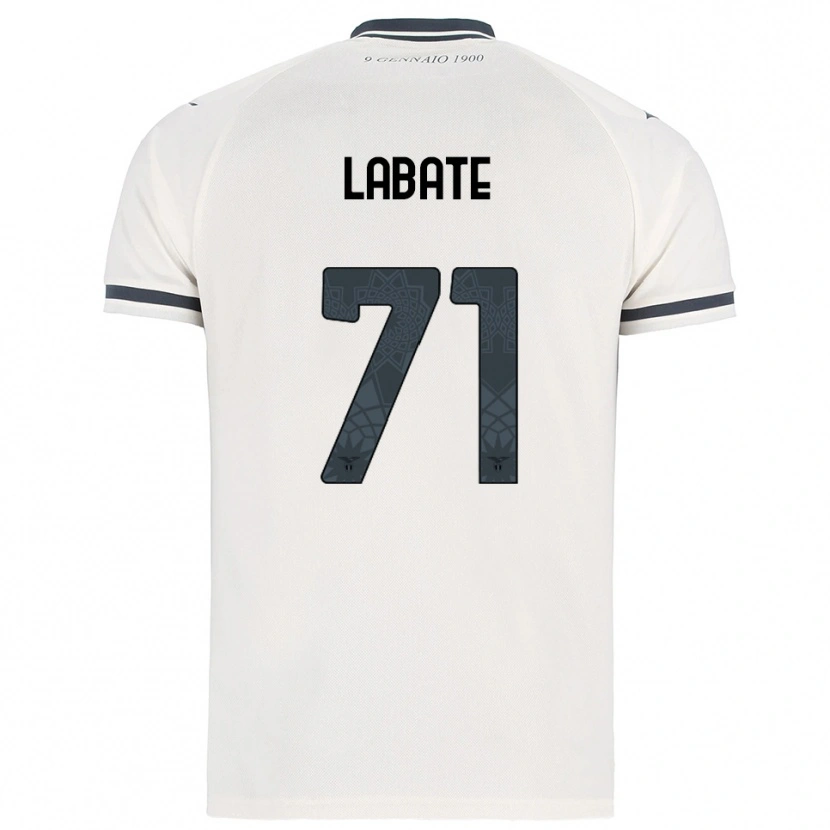 Danxen Børn Camilla Labate #71 Hvid Navy Udebane Spillertrøjer 2025/26 Trøje T-Shirt