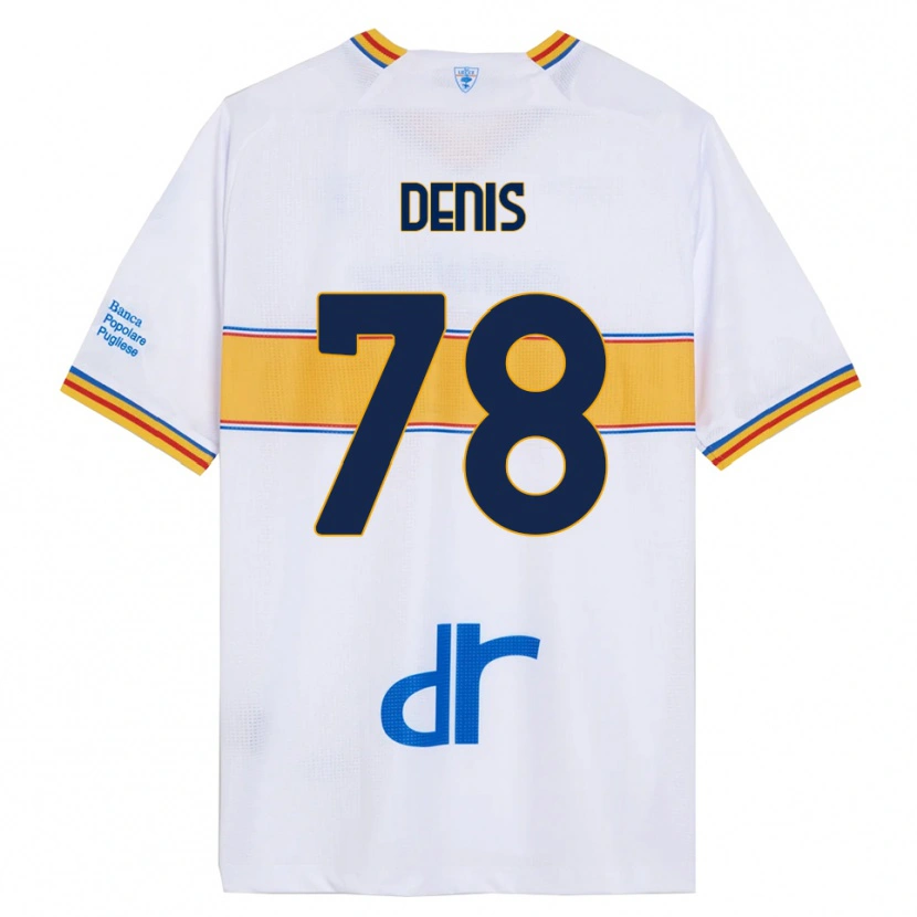 Danxen Børn Max Denis #78 Hvid Gul Udebane Spillertrøjer 2025/26 Trøje T-Shirt