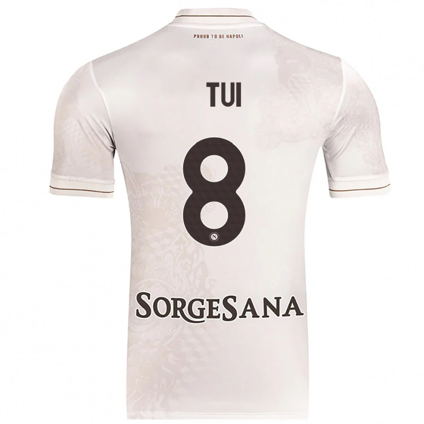 Danxen Børn Sara Tui #8 Champagne Brun Udebane Spillertrøjer 2025/26 Trøje T-Shirt