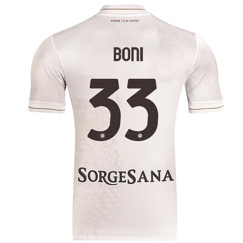 Danxen Børn Landry Boni #33 Champagne Brun Udebane Spillertrøjer 2025/26 Trøje T-Shirt