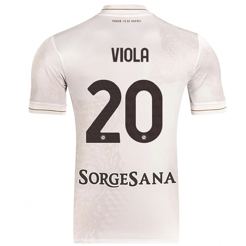 Danxen Børn Nicola Viola #20 Champagne Brun Udebane Spillertrøjer 2025/26 Trøje T-Shirt