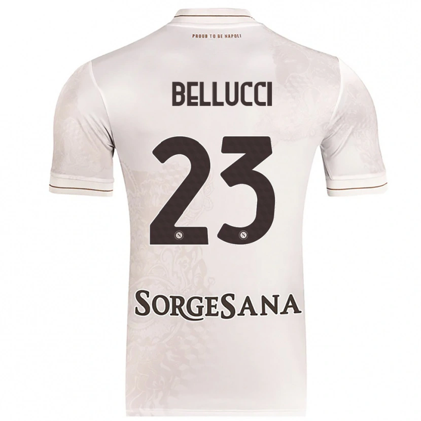 Danxen Børn Melissa Bellucci #23 Champagne Brun Udebane Spillertrøjer 2025/26 Trøje T-Shirt