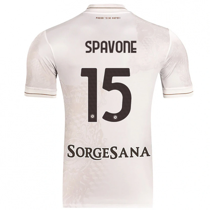 Danxen Børn Alessandro Spavone #15 Champagne Brun Udebane Spillertrøjer 2025/26 Trøje T-Shirt