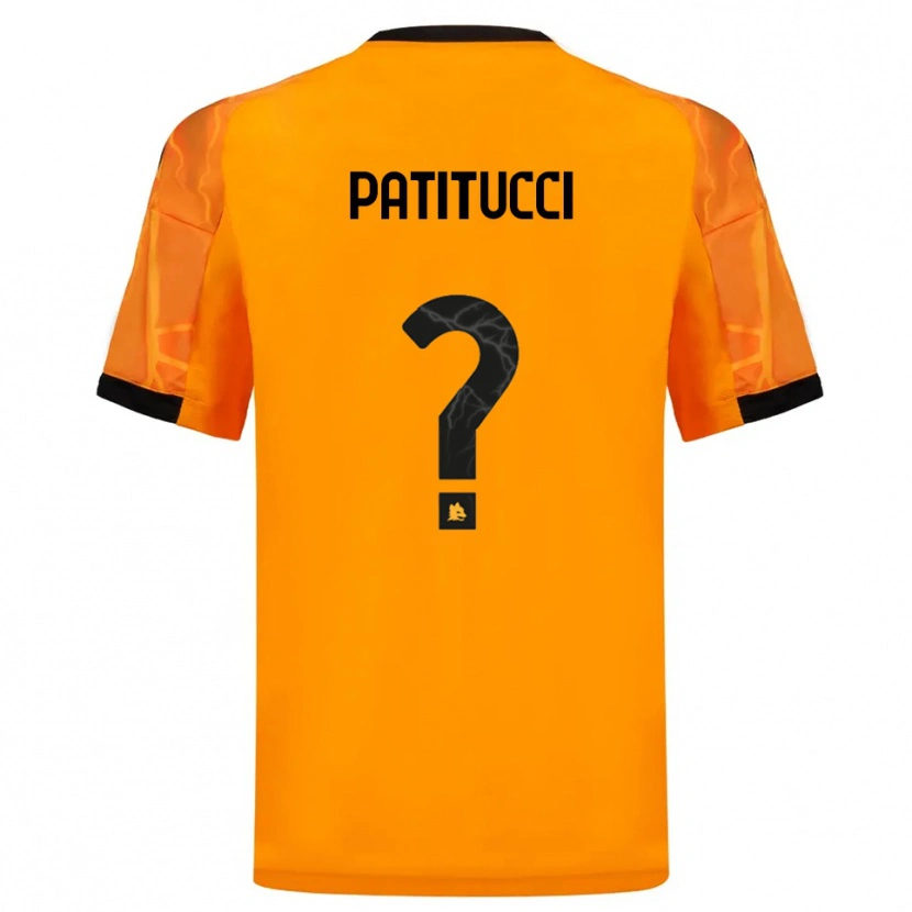 Danxen Børn Christian Patitucci #0 Orange Sort Udebane Spillertrøjer 2025/26 Trøje T-Shirt