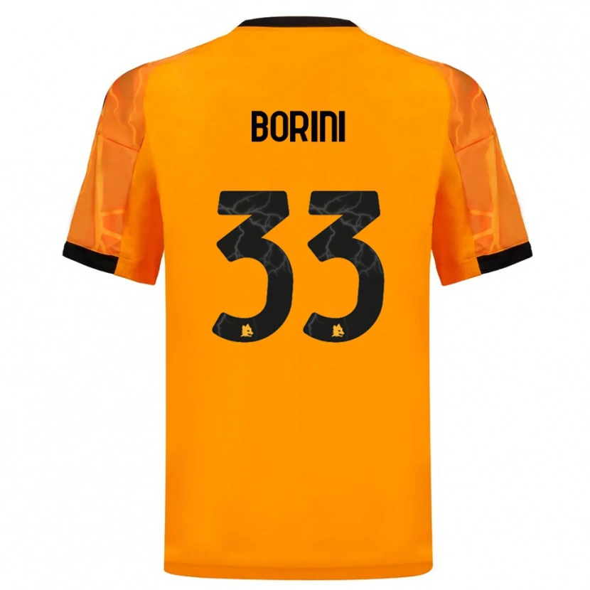 Danxen Børn Joyce Borini #33 Orange Sort Udebane Spillertrøjer 2025/26 Trøje T-Shirt