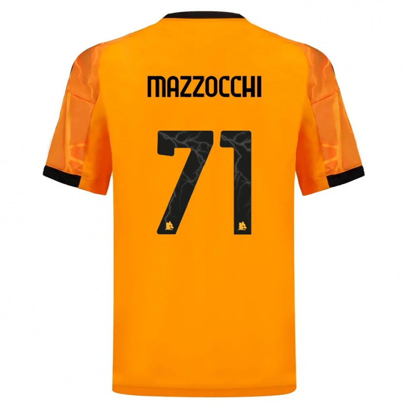 Danxen Børn Giulia Mazzocchi #71 Orange Sort Udebane Spillertrøjer 2025/26 Trøje T-Shirt