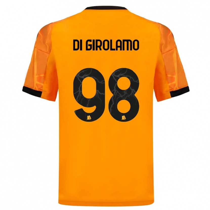 Danxen Børn Anita Di Girolamo #98 Orange Sort Udebane Spillertrøjer 2025/26 Trøje T-Shirt