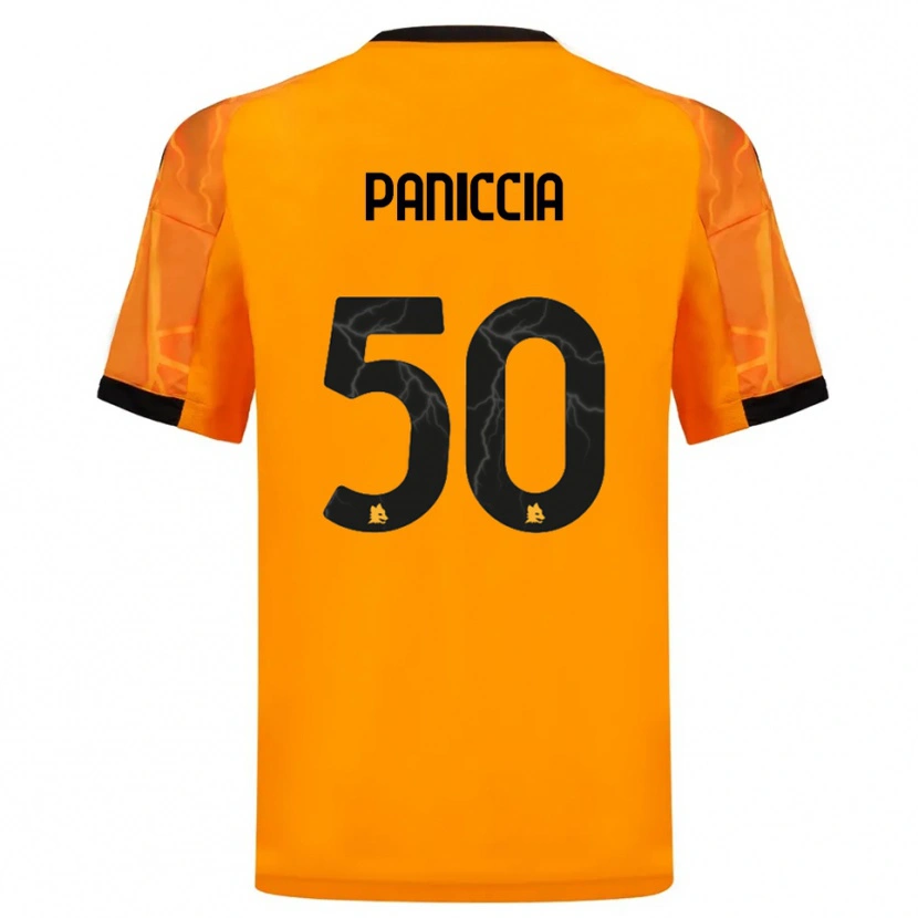 Danxen Børn Martina Paniccia #50 Orange Sort Udebane Spillertrøjer 2025/26 Trøje T-Shirt