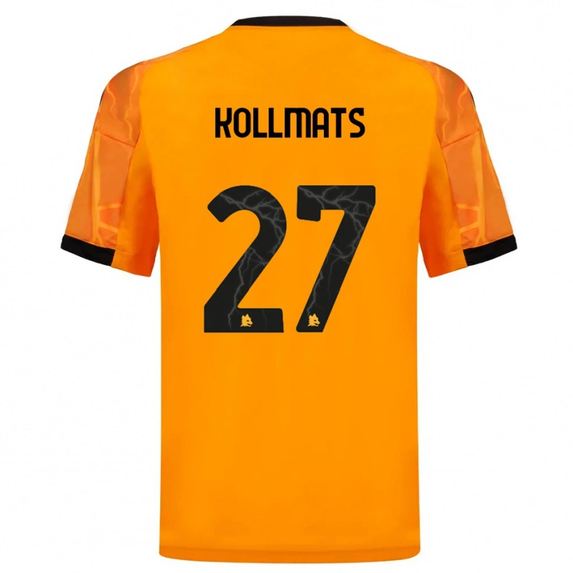 Danxen Børn Beata Kollmats #27 Orange Sort Udebane Spillertrøjer 2025/26 Trøje T-Shirt