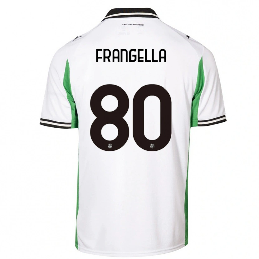Danxen Børn Christian Frangella #80 Hvid Grøn Sort Udebane Spillertrøjer 2025/26 Trøje T-Shirt