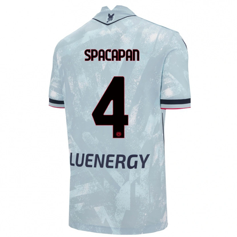 Danxen Børn Luka Spacapan #4 Lyseblå Sort Udebane Spillertrøjer 2025/26 Trøje T-Shirt