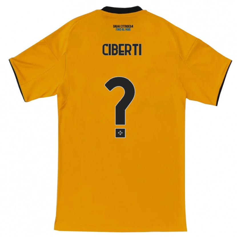 Danxen Børn Martino Ciberti #0 Orange Blå Udebane Spillertrøjer 2025/26 Trøje T-Shirt