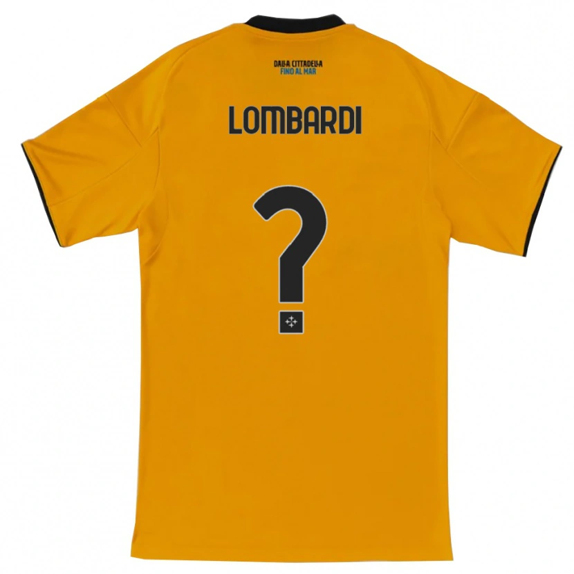Danxen Børn Samuele Lombardi #0 Orange Blå Udebane Spillertrøjer 2025/26 Trøje T-Shirt