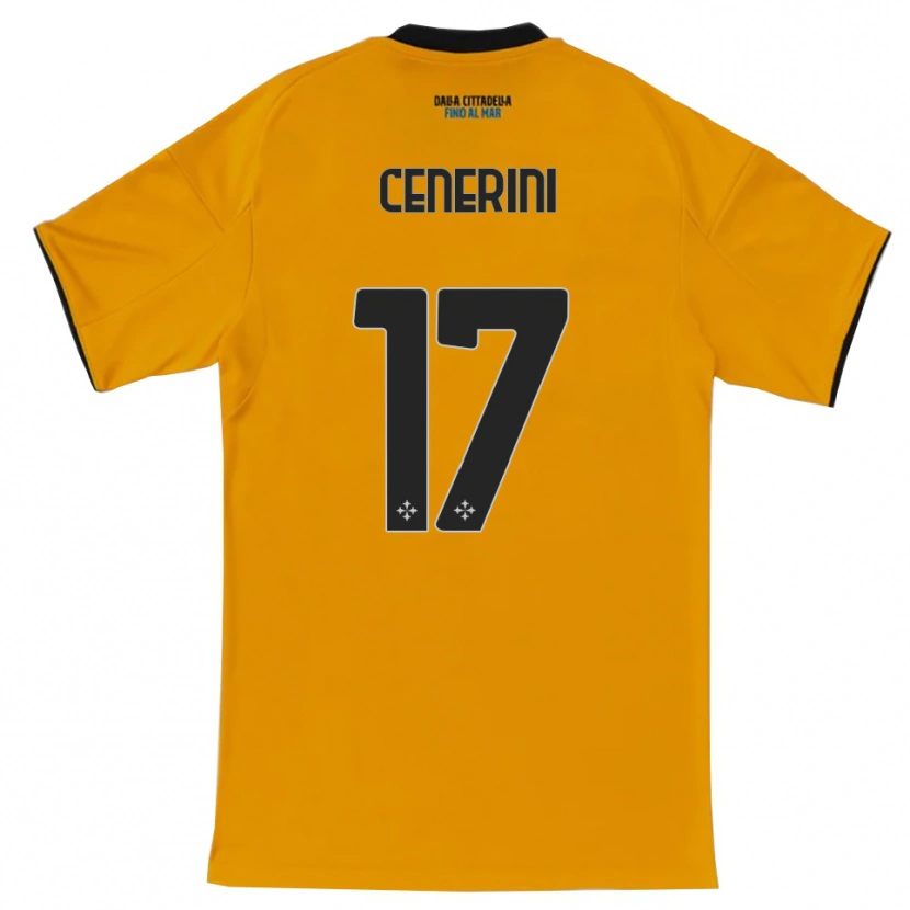 Danxen Børn Marco Cenerini #17 Orange Blå Udebane Spillertrøjer 2025/26 Trøje T-Shirt