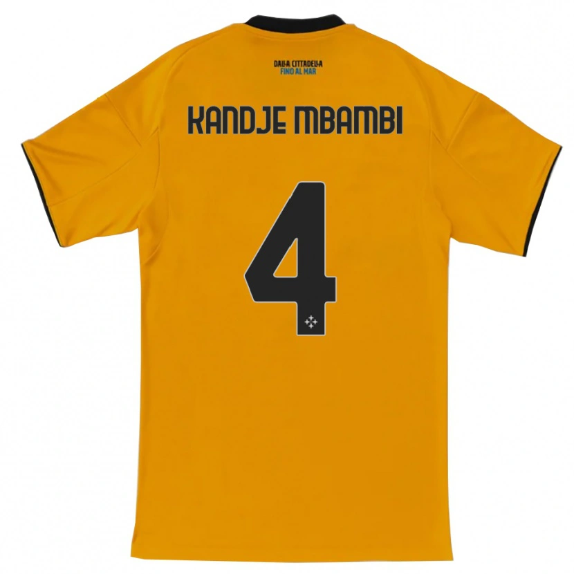 Danxen Børn Jeremy Kandje Mbambi #4 Orange Blå Udebane Spillertrøjer 2025/26 Trøje T-Shirt