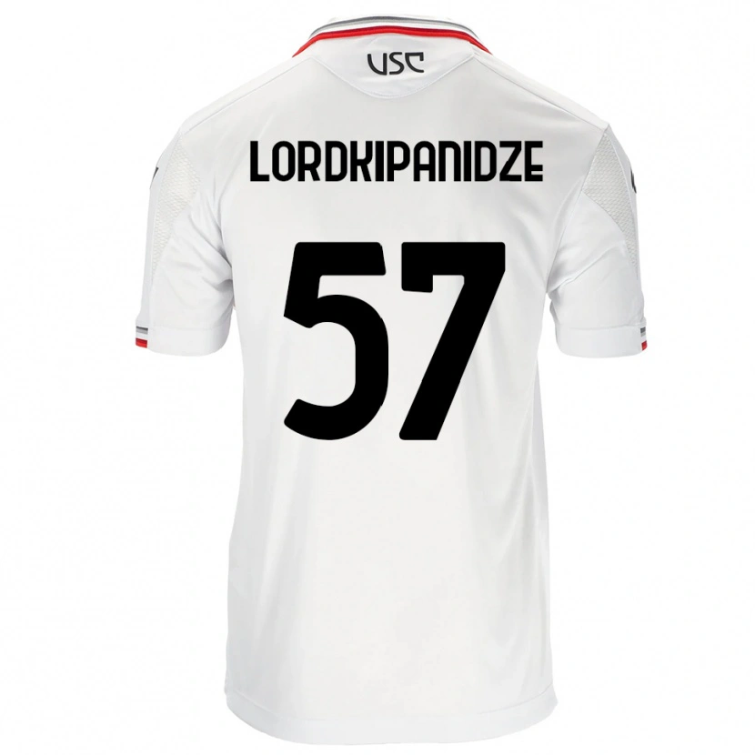 Danxen Børn Dachi Lordkipanidze #57 Hvid Rød Udebane Spillertrøjer 2025/26 Trøje T-Shirt