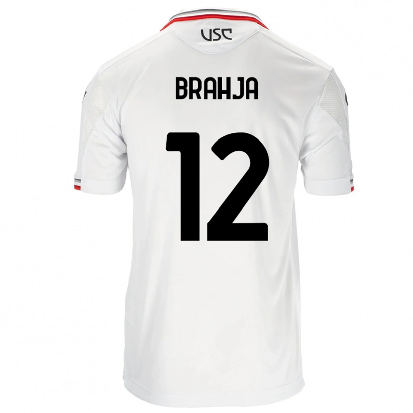 Danxen Børn Thomas Brahja #12 Hvid Rød Udebane Spillertrøjer 2025/26 Trøje T-Shirt
