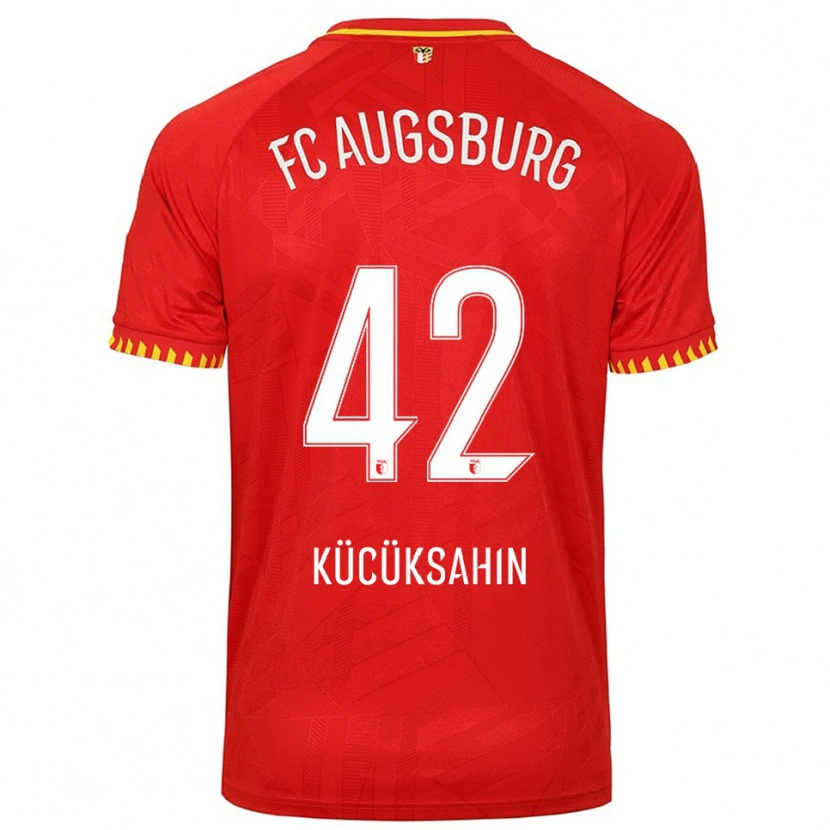 Danxen Børn Mahmut Kücüksahin #42 Rød Gul Udebane Spillertrøjer 2025/26 Trøje T-Shirt