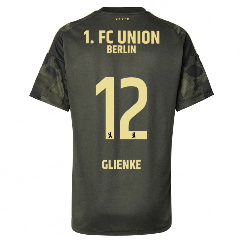 Danxen Børn Niklas Glienke #12 Mørkegrøn Sort Udebane Spillertrøjer 2025/26 Trøje T-Shirt
