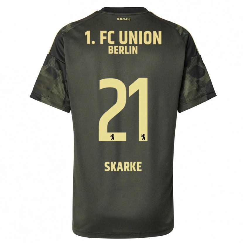 Danxen Børn Tim Skarke #21 Mørkegrøn Sort Udebane Spillertrøjer 2025/26 Trøje T-Shirt