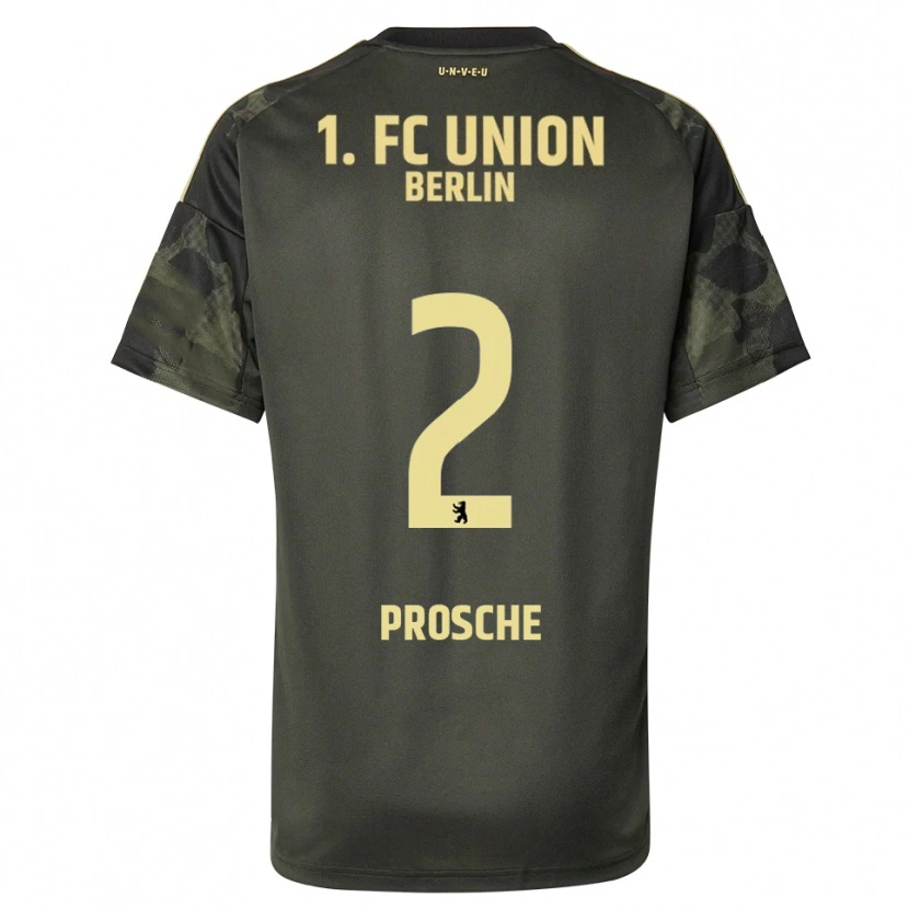 Danxen Børn Leon Prosche #2 Mørkegrøn Sort Udebane Spillertrøjer 2025/26 Trøje T-Shirt