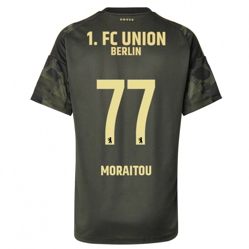Danxen Børn Athanasia Moraitou #77 Mørkegrøn Sort Udebane Spillertrøjer 2025/26 Trøje T-Shirt