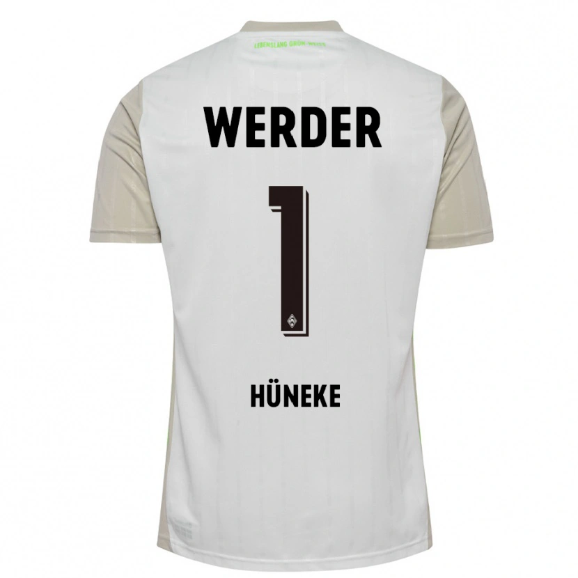 Danxen Børn Win Hüneke #1 Hvid Sort Udebane Spillertrøjer 2025/26 Trøje T-Shirt