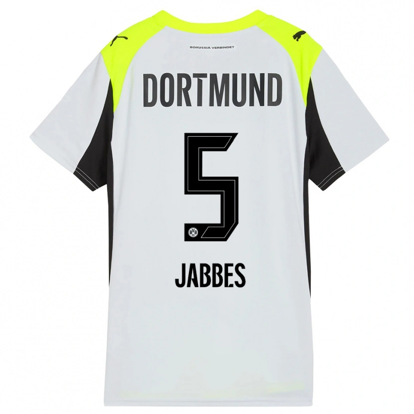 Danxen Børn Jasmin Jabbes #5 Fluorescerende Gul Udebane Spillertrøjer 2025/26 Trøje T-Shirt
