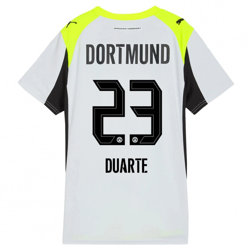 Danxen Børn Enzo Duarte #23 Fluorescerende Gul Udebane Spillertrøjer 2025/26 Trøje T-Shirt