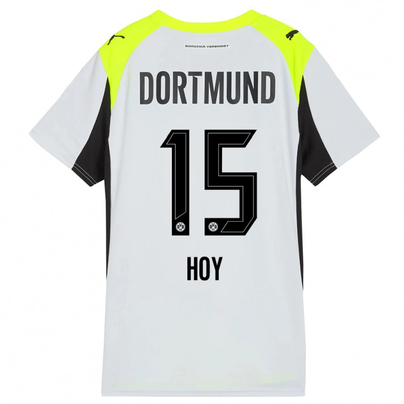 Danxen Børn Justin Hoy #15 Fluorescerende Gul Udebane Spillertrøjer 2025/26 Trøje T-Shirt