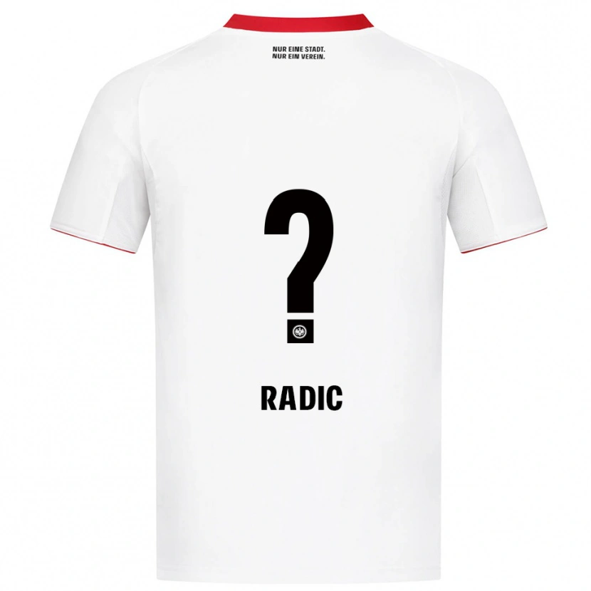 Danxen Børn Luka Radic #0 Hvid Rød Udebane Spillertrøjer 2025/26 Trøje T-Shirt
