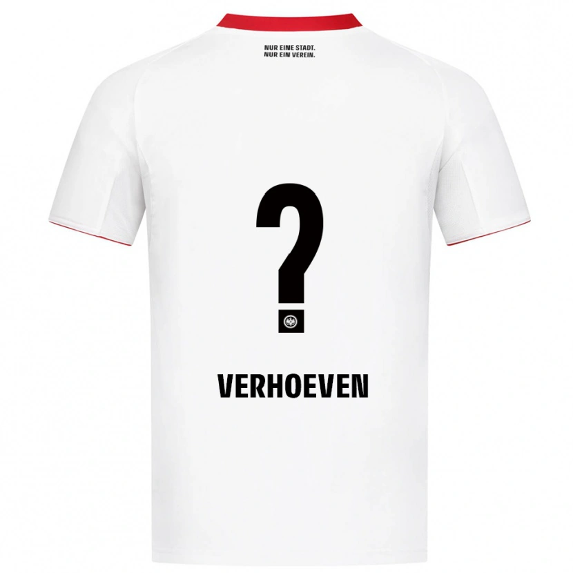 Danxen Børn Raphael Verhoeven #0 Hvid Rød Udebane Spillertrøjer 2025/26 Trøje T-Shirt