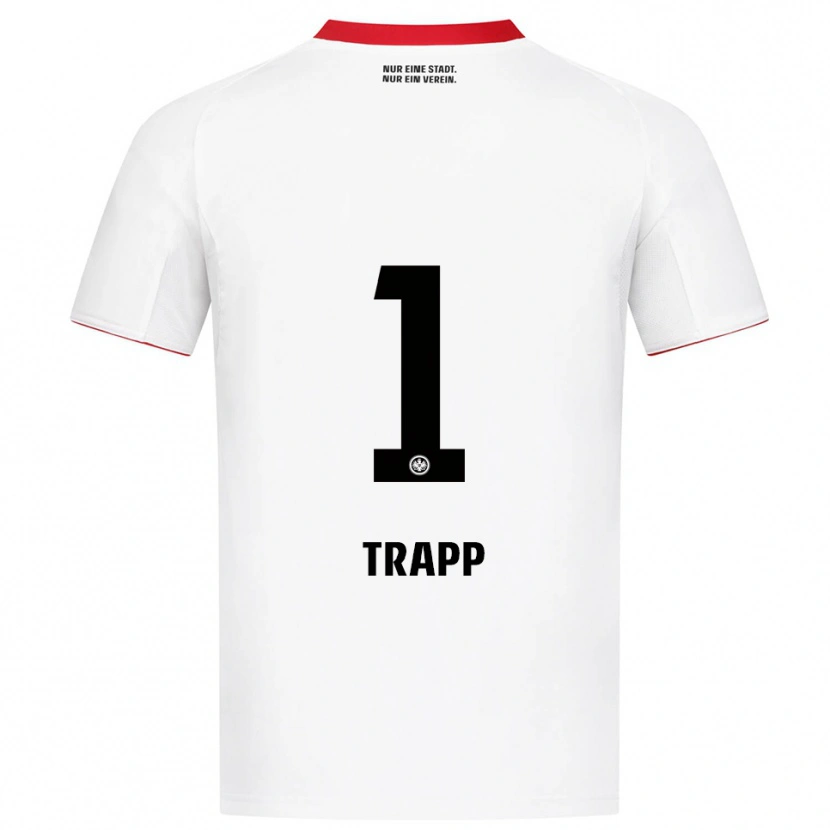 Danxen Børn Kevin Trapp #1 Hvid Rød Udebane Spillertrøjer 2025/26 Trøje T-Shirt