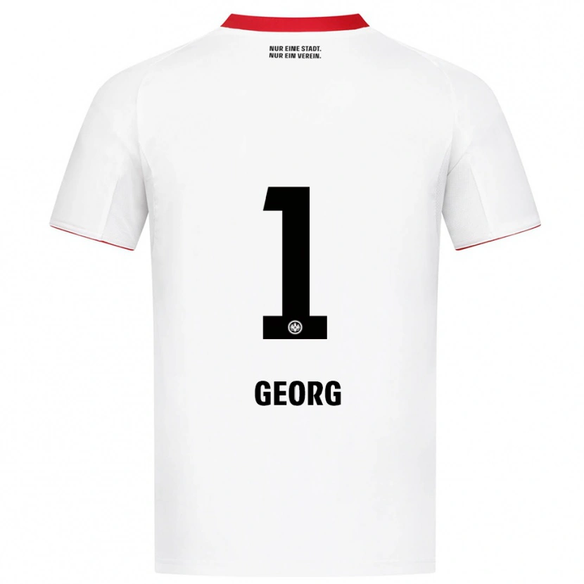 Danxen Børn Hannes Georg #1 Hvid Rød Udebane Spillertrøjer 2025/26 Trøje T-Shirt