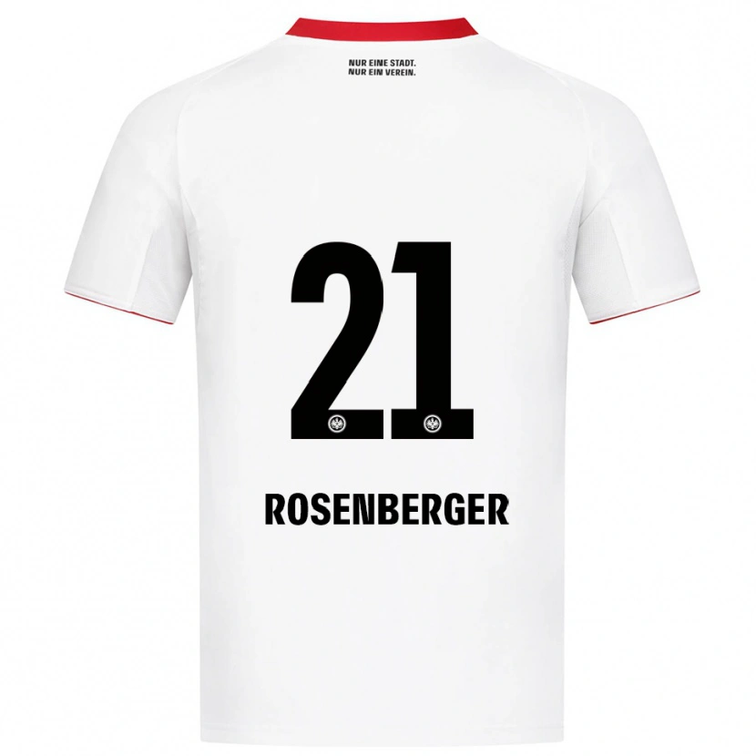 Danxen Børn Robin Rosenberger #21 Hvid Rød Udebane Spillertrøjer 2025/26 Trøje T-Shirt