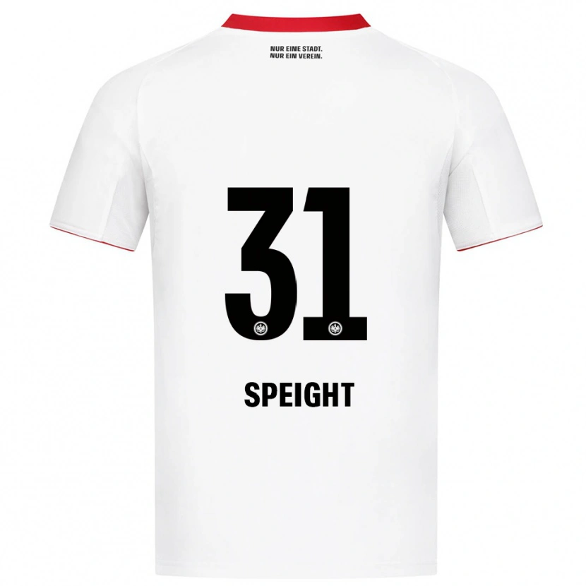 Danxen Børn Benjamin Speight #31 Hvid Rød Udebane Spillertrøjer 2025/26 Trøje T-Shirt