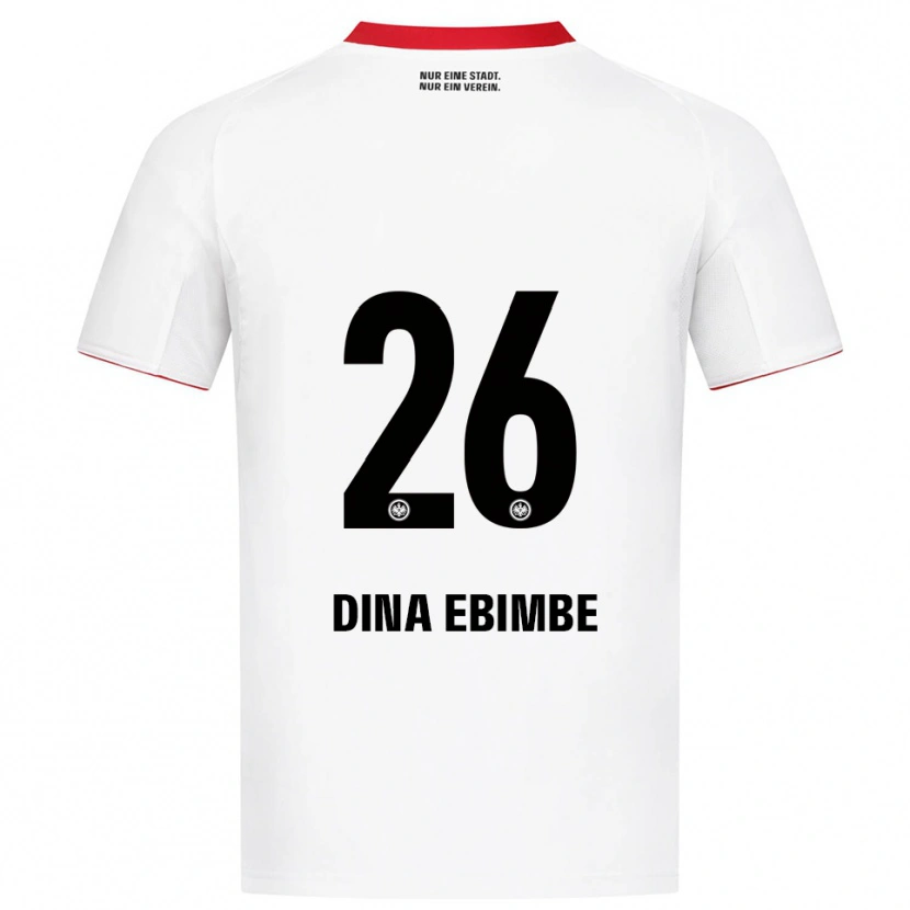 Danxen Børn Junior Dina Ebimbe #26 Hvid Rød Udebane Spillertrøjer 2025/26 Trøje T-Shirt