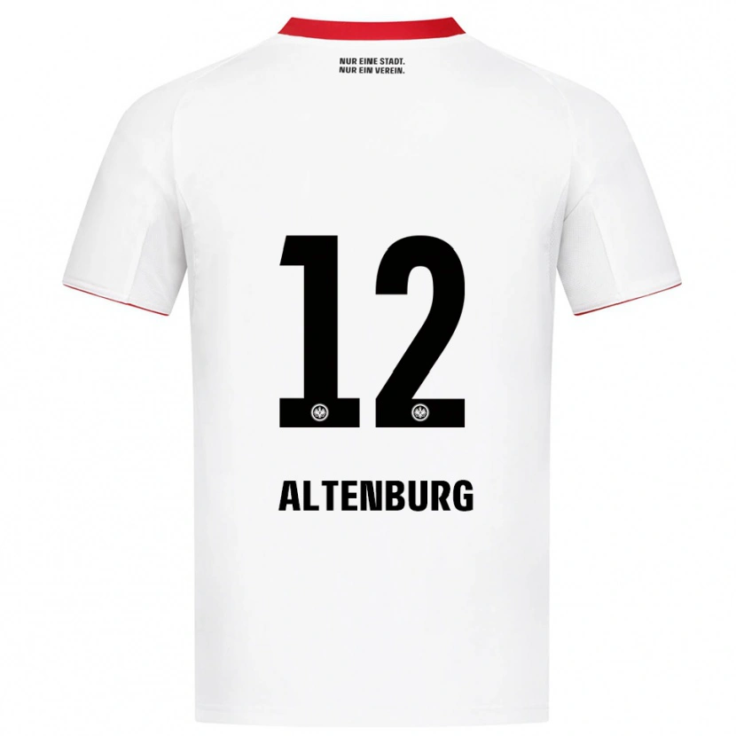 Danxen Børn Lina Altenburg #12 Hvid Rød Udebane Spillertrøjer 2025/26 Trøje T-Shirt