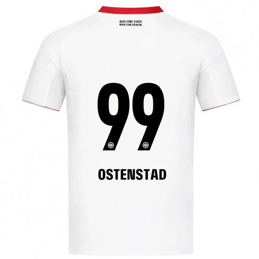 Danxen Børn Marthine Østenstad #99 Hvid Rød Udebane Spillertrøjer 2025/26 Trøje T-Shirt
