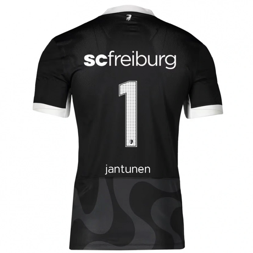 Danxen Børn Jaaso Jantunen #1 Sort Hvid Udebane Spillertrøjer 2025/26 Trøje T-Shirt
