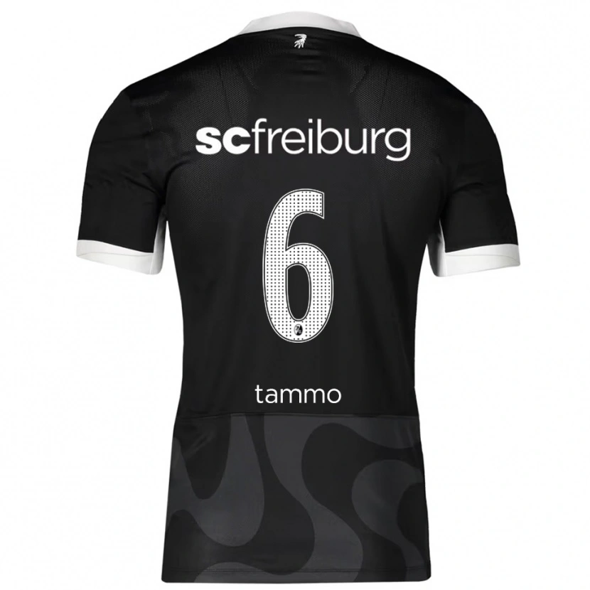 Danxen Børn Tammo Schiertz #6 Sort Hvid Udebane Spillertrøjer 2025/26 Trøje T-Shirt