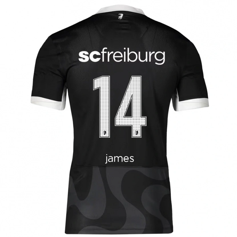 Danxen Børn Jack James #14 Sort Hvid Udebane Spillertrøjer 2025/26 Trøje T-Shirt