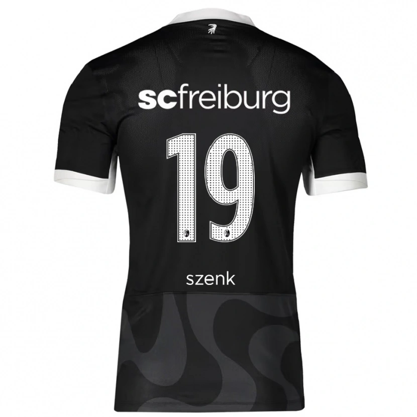 Danxen Børn Nia Szenk #19 Sort Hvid Udebane Spillertrøjer 2025/26 Trøje T-Shirt