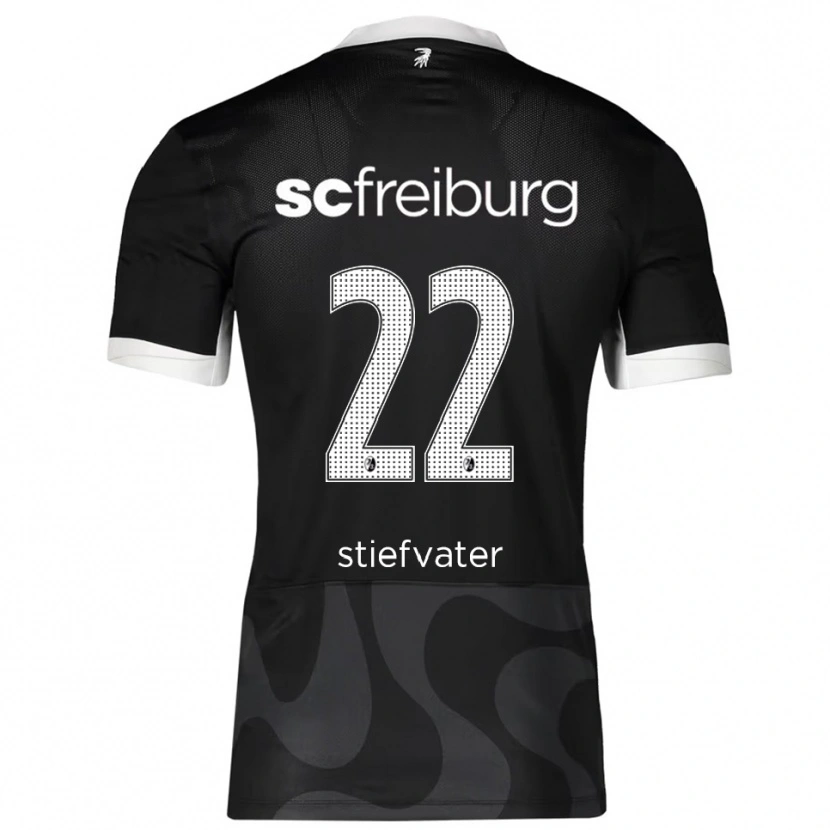 Danxen Børn Max Stiefvater #22 Sort Hvid Udebane Spillertrøjer 2025/26 Trøje T-Shirt