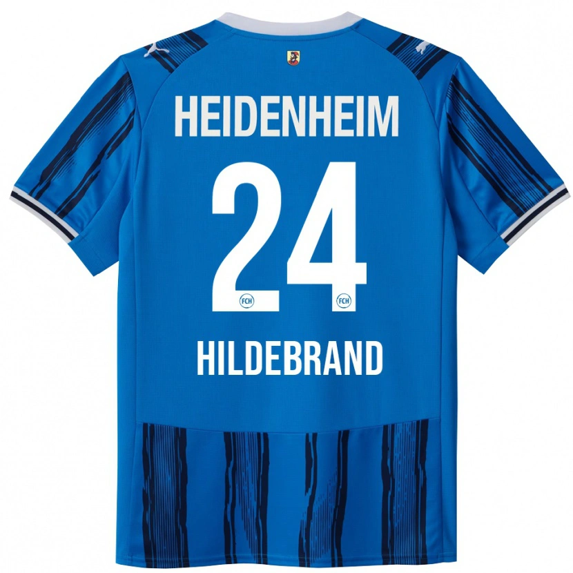 Danxen Børn Jan Hildebrandt #24 Blå Navy Udebane Spillertrøjer 2025/26 Trøje T-Shirt